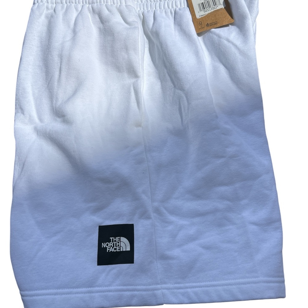 The North Face White Athletic Shorts with Black Logo Patch